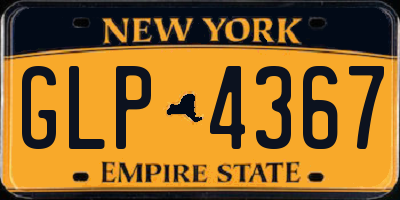 NY license plate GLP4367
