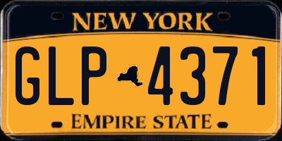 NY license plate GLP4371