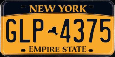 NY license plate GLP4375