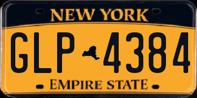 NY license plate GLP4384