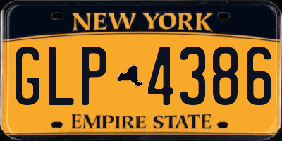 NY license plate GLP4386