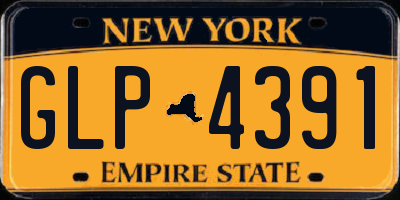 NY license plate GLP4391