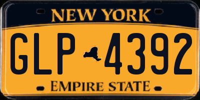 NY license plate GLP4392