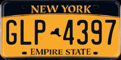 NY license plate GLP4397