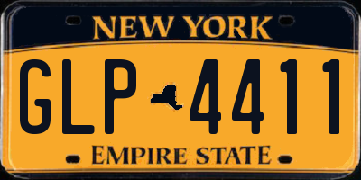 NY license plate GLP4411