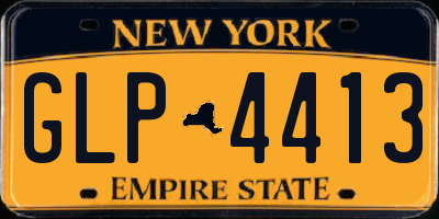 NY license plate GLP4413