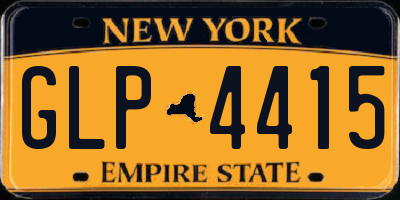NY license plate GLP4415