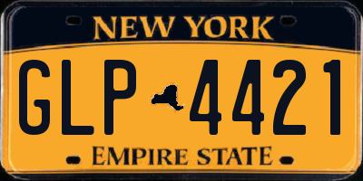 NY license plate GLP4421