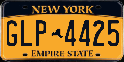 NY license plate GLP4425