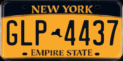 NY license plate GLP4437