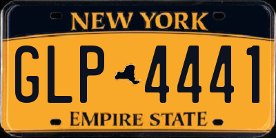 NY license plate GLP4441