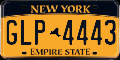 NY license plate GLP4443