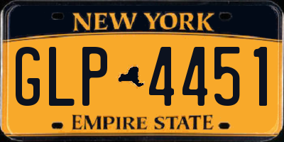 NY license plate GLP4451