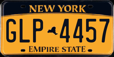 NY license plate GLP4457