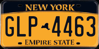 NY license plate GLP4463