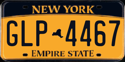 NY license plate GLP4467
