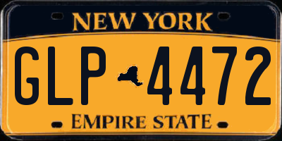 NY license plate GLP4472