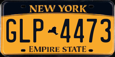 NY license plate GLP4473