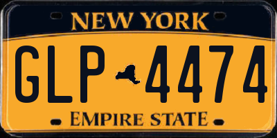 NY license plate GLP4474