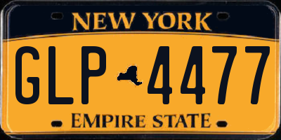 NY license plate GLP4477