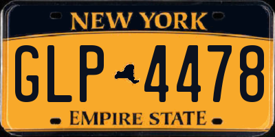 NY license plate GLP4478