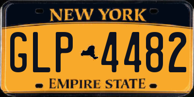 NY license plate GLP4482