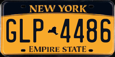 NY license plate GLP4486