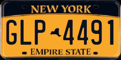 NY license plate GLP4491