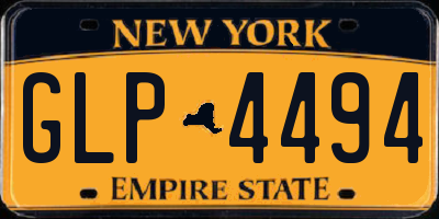 NY license plate GLP4494