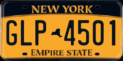 NY license plate GLP4501