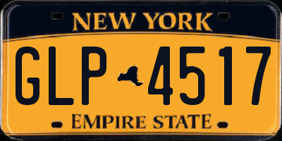 NY license plate GLP4517