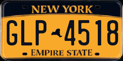 NY license plate GLP4518