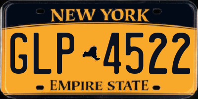 NY license plate GLP4522