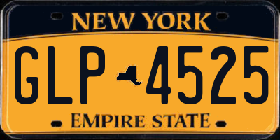 NY license plate GLP4525