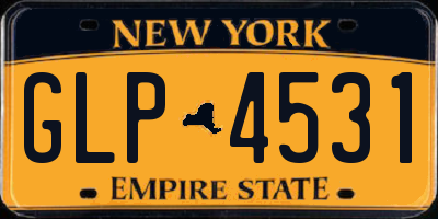 NY license plate GLP4531