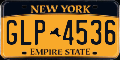 NY license plate GLP4536