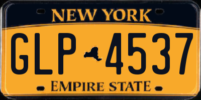NY license plate GLP4537