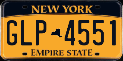 NY license plate GLP4551