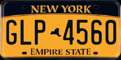 NY license plate GLP4560