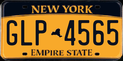 NY license plate GLP4565