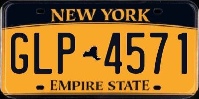 NY license plate GLP4571
