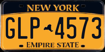 NY license plate GLP4573