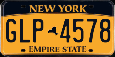 NY license plate GLP4578