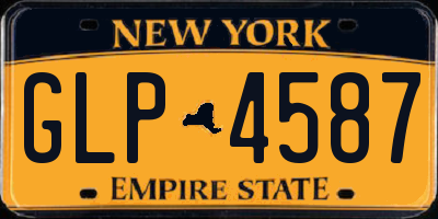 NY license plate GLP4587