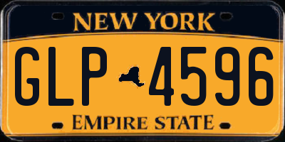 NY license plate GLP4596