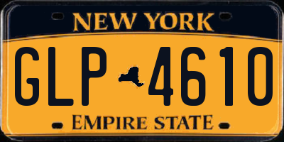 NY license plate GLP4610