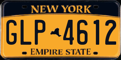 NY license plate GLP4612