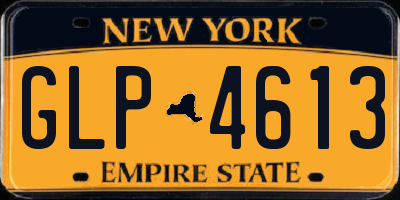 NY license plate GLP4613