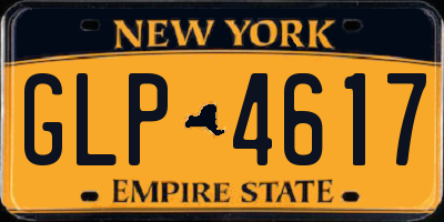 NY license plate GLP4617