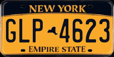 NY license plate GLP4623